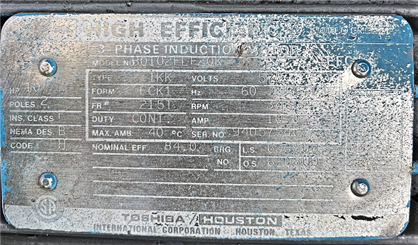 Taco Model Fm1208-7.4 D2a Pump With 10 Hp Motor)